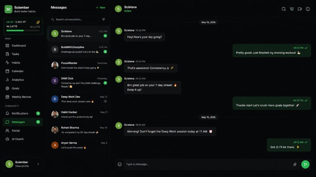 Sciember Messages screenshot
